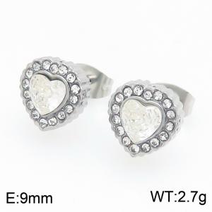 Stainless Steel Stone&Crystal Earring - KE134138-KL