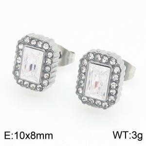 Stainless Steel Stone&Crystal Earring - KE134143-KL