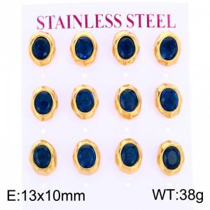 Stainless Steel Stone&Crystal Earring - KE134151-HR