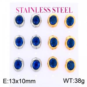 Stainless Steel Stone&Crystal Earring - KE134153-HR