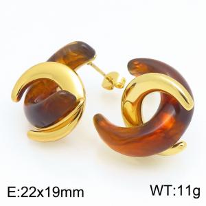 SS Gold-Plating Earring - KE134186-SP