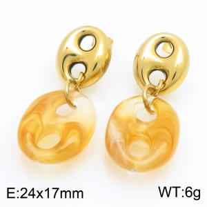 SS Gold-Plating Earring - KE134224-SP