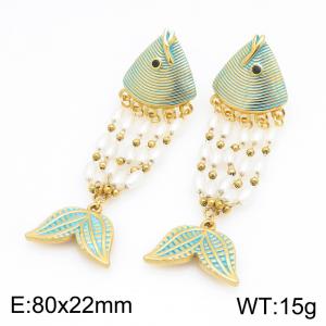 SS Gold-Plating Earring - KE134228-SP