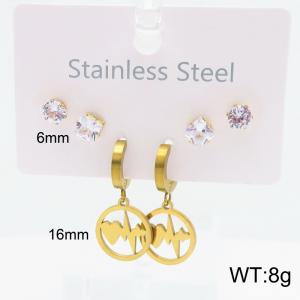 Stainless Steel Stone&Crystal Earring - KE134516-SS