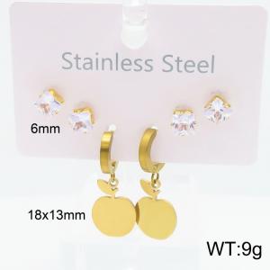Stainless Steel Stone&Crystal Earring - KE134517-SS