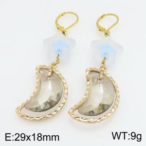 Stainless Steel Stone&Crystal Earring - KE134523-SS