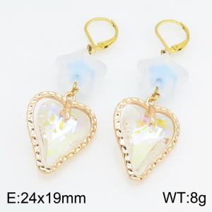 Stainless Steel Stone&Crystal Earring - KE134527-SS