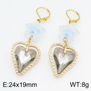 Stainless Steel Stone&Crystal Earring - KE134530-SS