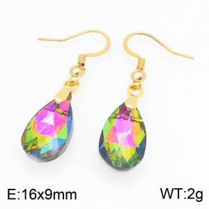 Stainless Steel Stone&Crystal Earring - KE134531-SS