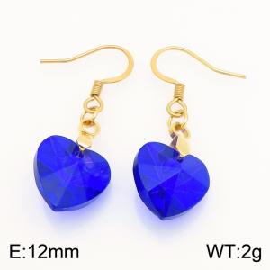 Stainless Steel Stone&Crystal Earring - KE134537-SS
