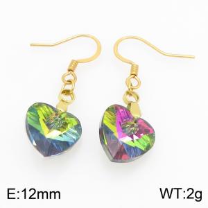 Stainless Steel Stone&Crystal Earring - KE134538-SS