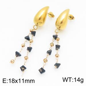Stainless Steel Stone&Crystal Earring - KE134549-SS
