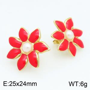 SS Gold-Plating Earring - KE134562-SP