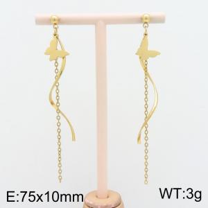 SS Gold-Plating Earring - KE134640-SP