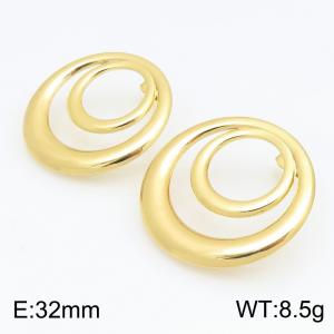 SS Gold-Plating Earring - KE134647-SP