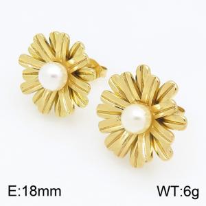 SS Gold-Plating Earring - KE134653-SP