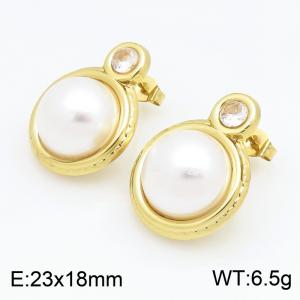 SS Gold-Plating Earring - KE134654-SP