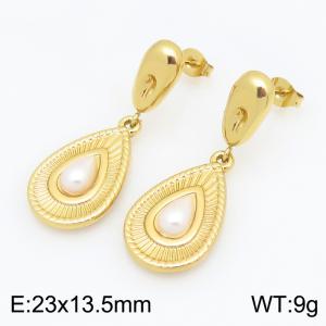 SS Gold-Plating Earring - KE134655-SP