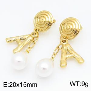 SS Gold-Plating Earring - KE134661-SP