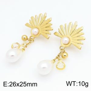 SS Gold-Plating Earring - KE134665-SP