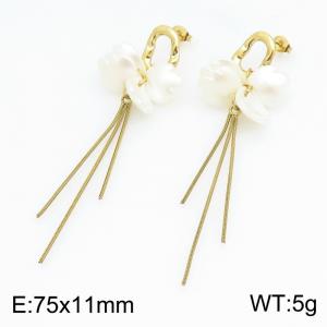 SS Gold-Plating Earring - KE134668-SP