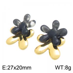 SS Gold-Plating Earring - KE134721-SP