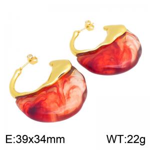 SS Gold-Plating Earring - KE134738-SP