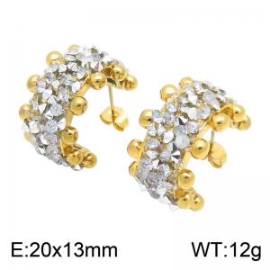 SS Gold-Plating Earring - KE134748-SP
