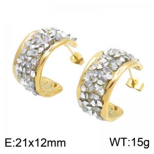 SS Gold-Plating Earring - KE134749-SP