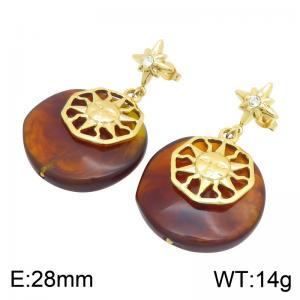 SS Gold-Plating Earring - KE134784-SP