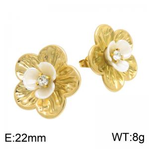 SS Gold-Plating Earring - KE134787-SP