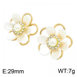 SS Gold-Plating Earring - KE134788-SP