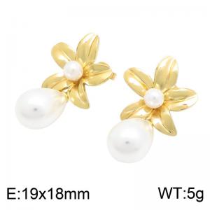 SS Gold-Plating Earring - KE134791-SP