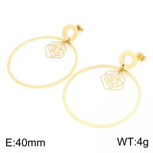 SS Gold-Plating Earring - KE134848-TLA
