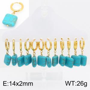 Stainless Steel Stone&Crystal Earring - KE134852-TLA