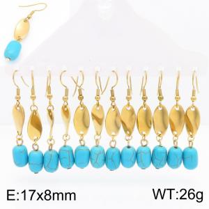 Stainless Steel Stone&Crystal Earring - KE134857-TLA