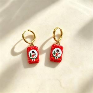 Stainless Steel Earrings with Christmas Elements Jewelry, Suitable for Daily Wear and Holiday Gifting - KE134958-SXSJ