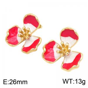 SS Gold-Plating Earring - KE135000-SP