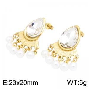 SS Gold-Plating Earring - KE135005-SP