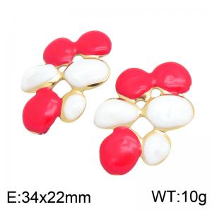 SS Gold-Plating Earring - KE135013-SP