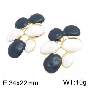 SS Gold-Plating Earring - KE135014-SP