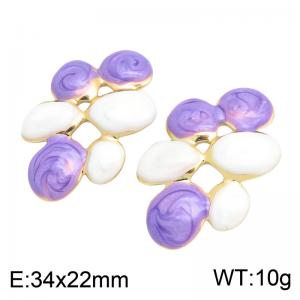 SS Gold-Plating Earring - KE135015-SP