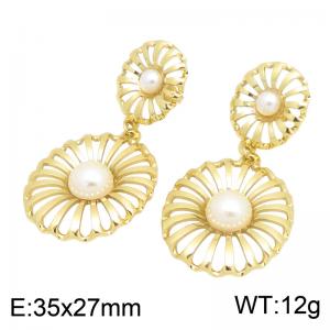 SS Gold-Plating Earring - KE135029-SP