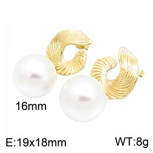 SS Gold-Plating Earring - KE135036-SP