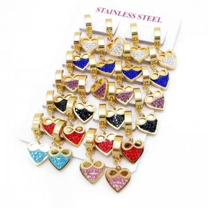 Stainless Steel Stone&Crystal Earring - KE135057-HF