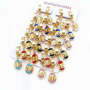 Stainless Steel Stone&Crystal Earring - KE135058-HF