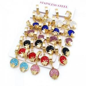 Stainless Steel Stone&Crystal Earring - KE135059-HF