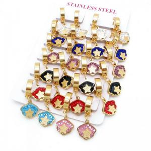 Stainless Steel Stone&Crystal Earring - KE135069-HF