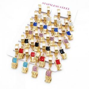 Stainless Steel Stone&Crystal Earring - KE135073-HF