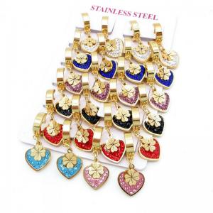 Stainless Steel Stone&Crystal Earring - KE135075-HF